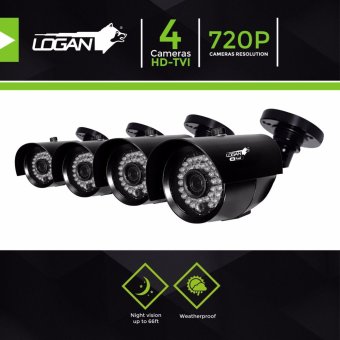 Logan L-DX441M-ND Night Vision CCTV 720P Weatherproof 4Pcs Metal Bullet Camera & 1080N 4CH HD DVR (No HDD Included) June 2018 - 2 Logan L-DX441M-ND Night Vision CCTV 720P Weatherproof 4Pcs Metal Bullet Camera & 1080N 4CH HD DVR (No HDD Included) - 2