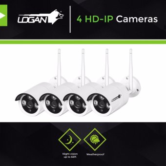 Logan LW4AA4I1X Night Vision CCTV 720P Weatherproof 4Pcs Metal Bullet Camera & 1080P 4CH HD NVR With 1TB HDD Included June 2018 - 2 Logan LW4AA4I1X Night Vision CCTV 720P Weatherproof 4Pcs Metal Bullet Camera & 1080P 4CH HD NVR with 1TB HDD Included - 2