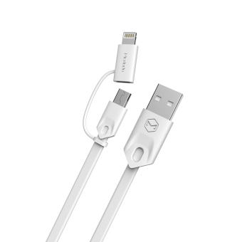 Mcdodo 2 In 1 Lightning/Micro USB To USB AM Cable 1 Meter MCA-0480/WH-1.0 (White) June 2018 - 2 Mcdodo 2 in 1 Lightning/Micro USB to USB AM Cable 1 meter MCA-0480/WH-1.0 (White) - 2