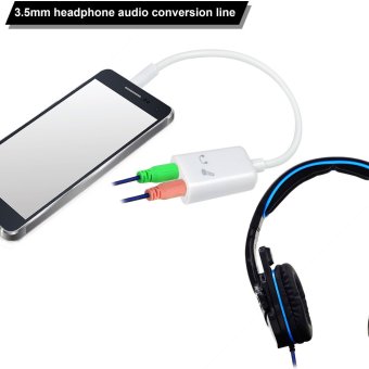MENGS(R) 3.5mm Jack Splitter For Headphone And Microphone AudioConverter Adapter Cable June 2018 - 2 MENGS(R) 3.5mm Jack splitter for Headphone and Microphone AudioConverter Adapter Cable - 2