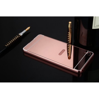 Metal Frame Mirror Back Case Cover For SONY Xperia XA (Rose Gold) -intl July 2018 - 4 Metal Frame Mirror Back Case Cover For SONY Xperia XA (Rose Gold) -intl - 4