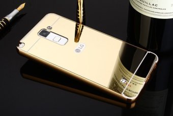 Metal Frame Mirror Back Cover Case For LG Stylus2 Plus (Gold) -intl June 2018 - 2 Metal Frame Mirror Back Cover Case For LG Stylus2 Plus (Gold) -intl - 2
