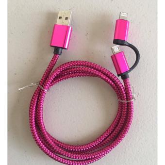 Metallic Cord 2in1 For Iphone And Android June 2018 - 2 Metallic Cord 2in1 for Iphone and Android - 2