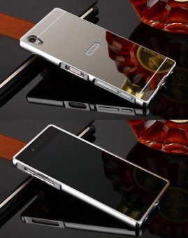 Mooncase Case For Sony Xperia Z5 Premium Luxury Metal Aluminum Bumper Detachable + Mirror Hard Back 2 In 1 Cover Ultra Thin Frame Silver - Intl June 2018 - 2 Mooncase Case For Sony Xperia Z5 Premium Luxury Metal Aluminum Bumper Detachable + Mirror Hard Back 2 in 1 Cover Ultra Thin Frame Silver - intl - 2