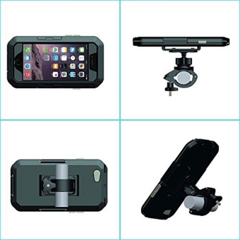 Motorcycle Handlebar Mount Holder For Apple IPhone 6 / 6s Plus 5.5 Inch Bike Phone Holder Support Waterproof Case (Black For I6 6S PLUS) - Intl June 2018 - 4 Motorcycle Handlebar Mount Holder for Apple iPhone 6 / 6s Plus 5.5 inch Bike Phone Holder Support Waterproof Case (Black For i6 6S PLUS) - intl - 4