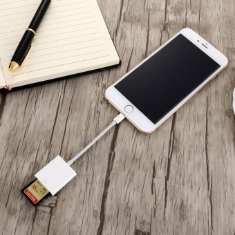 OTG SD Card Reader Digital Camera Reader Adapter Cable For IPhone5/6/7 And IPad White - Intl June 2018 - 5 OTG SD Card Reader Digital Camera Reader Adapter Cable for iPhone5/6/7 and iPad White - intl - 5