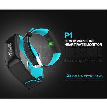 P1 Bluetooth 4.0 Waterproof IP67 Smart Wristband Smartband BloodPressure Monitor Heart Rate Monitor Smart Bracelet Fitness TrackerSmart Band For Android And IOS - Blue - Intl July 2018 - 2 P1 Bluetooth 4.0 Waterproof IP67 Smart Wristband Smartband BloodPressure Monitor Heart Rate Monitor Smart Bracelet Fitness TrackerSmart Band for Android and IOS - Blue - intl - 2