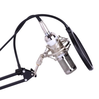 Professional Studio Broadcasting Recording Condenser Microphone Mic Kit Set 3.5mm With Shock Mount Adjustable Suspension Scissor Arm Stand Mounting Clamp Pop Filter Outdoorfree - Intl June 2018 - 5 Professional Studio Broadcasting Recording Condenser Microphone Mic Kit Set 3.5mm with Shock Mount Adjustable Suspension Scissor Arm Stand Mounting Clamp Pop Filter Outdoorfree - intl - 5