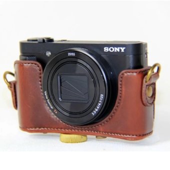 PU Leather Camera Bag Case Cover Pouch For SONY DSC-HX90V HX90WX500 With Shoulder Strap - Intl June 2018 - 5 PU Leather Camera Bag Case Cover Pouch For SONY DSC-HX90V HX90WX500 with Shoulder strap - intl - 5
