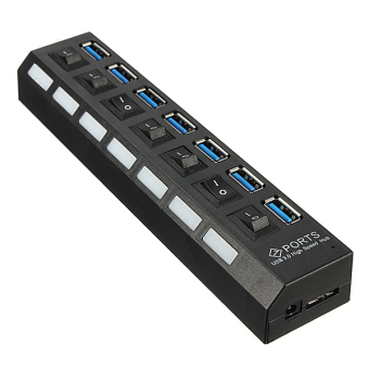Qiaosha 7Port USB 3.0 Hub On/Off Switch + EU/US/UK AC Power Adapter For June 2018 - 3 Qiaosha 7Port USB 3.0 Hub On/Off Switch + EU/US/UK AC Power Adapter For - 3