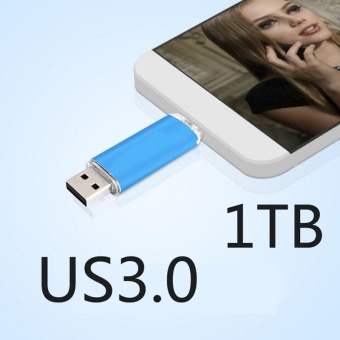~ READY STOCK ~ 1TB U Disk High-speed Read And Write USB3.0Practical Android Two Head Flash Drive Usb High-speed Transmissionof Metal Texture U Disk Memory Card (blue) - Intl May 2018 - 2 ~ READY STOCK ~ 1TB U Disk High-speed Read and Write USB3.0Practical Android Two Head Flash Drive Usb High-speed Transmissionof Metal Texture U Disk Memory Card (blue) - intl - 2
