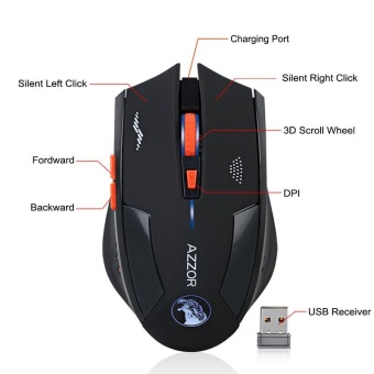 Rechargeable Wireless 2.4G Gaming Mouse Gamer Silence Built-in Battery PC Laptop - Intl June 2018 - 2 Rechargeable Wireless 2.4G Gaming Mouse Gamer Silence Built-in Battery PC Laptop - intl - 2