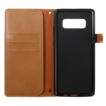 Retro Leather Case For Samsung Galaxy Note 8 Magnetic Closure FlipWallet Pouch Cover Khaki - Intl June 2018 - 5 Retro Leather Case for Samsung Galaxy Note 8 Magnetic Closure FlipWallet Pouch Cover Khaki - intl - 5