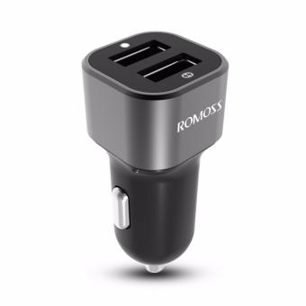 ROMOSS AM12 Rocket Power Electroplating Contactor Fast ChargingDual USB Intelligent Car Charger Phone Charger (Black) June 2018 - 3 ROMOSS AM12 Rocket Power Electroplating Contactor Fast ChargingDual USB Intelligent Car Charger phone charger (Black) - 3