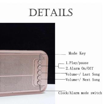 S-61 Wireless Bluetooth Speaker Music Sound Box With Alarm Clock Function LCD Screen Desktop Support Hands-free Call TF Card June 2018 - 5 S-61 Wireless Bluetooth Speaker Music Sound Box with Alarm Clock Function LCD Screen Desktop Support Hands-free Call TF Card - 5