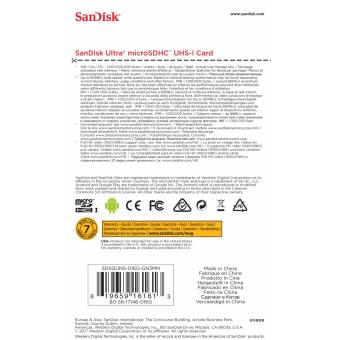 Sandisk Ultra Micro SDHC Class 10 UHS-I 16GB SDSQUNS-016G - NEW MODEL (Speed Up To 80MB/s) June 2018 - 3 Sandisk Ultra Micro SDHC Class 10 UHS-I 16GB SDSQUNS-016G - NEW MODEL (Speed up to 80MB/s) - 3