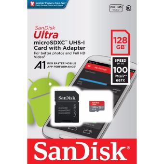 SanDisk Ultra Micro SDXC A1 Series UHS-I Class 10 Up To 100MB/s 128GB SDSQUAR-128G With Adapter (NEW MODEL) July 2018 - 2 SanDisk Ultra Micro SDXC A1 Series UHS-I Class 10 up to 100MB/s 128GB SDSQUAR-128G with Adapter (NEW MODEL) - 2