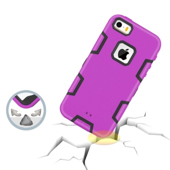 Shockproof Heavy Duty Combo Hybrid Defender High Impact Body RuggedHard PC & Silicone Case Protective Cover For Apple IPhone 5 5SSE - Intl June 2018 - 3 Shockproof Heavy Duty Combo Hybrid Defender High Impact Body RuggedHard PC & Silicone Case Protective Cover for Apple iPhone 5 5SSE - intl - 3