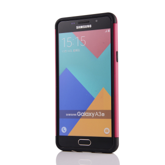 Silicon + PC Combo Case For Samsung Galaxy A3 (2016) A310 (HotPink) - Intl July 2018 - 3 Silicon + PC Combo Case for Samsung Galaxy A3 (2016) A310 (HotPink) - Intl - 3