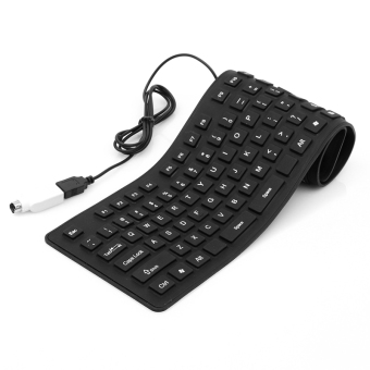 Slim Portable Waterproof Travel USB Flexible Foldable SilentSilicone Keyboard For Laptop PC Computer 47cm X13.3cm - Intl June 2018 - 2 Slim Portable Waterproof Travel USB Flexible Foldable SilentSilicone Keyboard for Laptop PC Computer 47cm x13.3cm - intl - 2