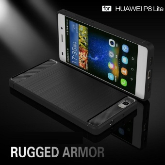 Soft TPU Shock Absorption And Carbon Fiber Design Silicone Case For Huawei P8 Lite (2015) - Intl June 2018 - 2 Soft TPU Shock Absorption and Carbon Fiber Design Silicone Case for Huawei P8 Lite (2015) - intl - 2