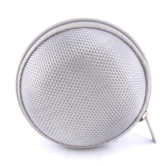 Sound Bytes Mini Round Storage Case Bag For Earphone Headphone(Silver) June 2018 - 3 Sound Bytes Mini Round Storage Case Bag For Earphone Headphone(Silver) - 3