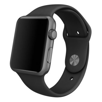 Sport Silicone Bracelet Strap Band For Apple Watch Iwatch 38mm(Black) - Intl April 2018 - 2 Sport Silicone Bracelet Strap Band For Apple Watch iwatch 38mm(Black) - Intl - 2