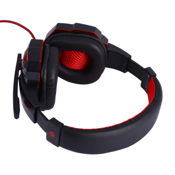 Stereo Gaming Headphone With Mic Wired Headsets With LED LightNoise Cancelling Headphone (Red) - Intl June 2018 - 3 Stereo Gaming Headphone with Mic Wired Headsets with LED LightNoise Cancelling Headphone (Red) - intl - 3
