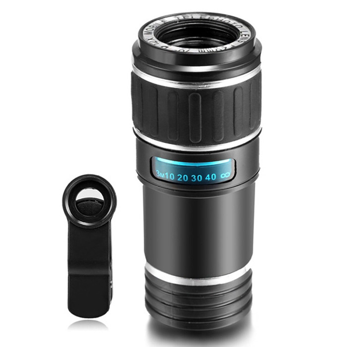 Sunweb Universal 12X Zoom Mobile Phone Telephoto Camera Lens Clip On Black June 2018 - 3 Sunweb Universal 12X Zoom Mobile Phone Telephoto Camera Lens Clip On Black - 3