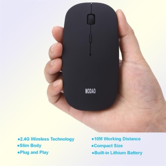 Super Slim Rechargeable 2.4G Wireless Mouse For PC And Laptop AndAndroid - Intl June 2018 - 5 Super Slim Rechargeable 2.4G Wireless Mouse For PC And Laptop AndAndroid - intl - 5