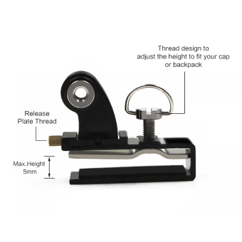TELESIN Baseball Head Cap Hat Backpack Clip Clamp Mount AdapterSupport For GoPro 4/3+/3/2 For SJCAM Xiaomi Yi Action Sports CameraAccessories - Intl April 2018 - 3 TELESIN Baseball Head Cap Hat Backpack Clip Clamp Mount AdapterSupport for GoPro 4/3+/3/2 for SJCAM Xiaomi Yi Action Sports CameraAccessories - intl - 3