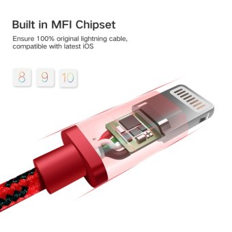UGREEN Metal Alloy USB Lightning Cable USB Charger Cable NylonBradied Design For IPhone 4 5 6 7 IPad - Red,0.5M - Intl July 2018 - 5 UGREEN Metal Alloy USB Lightning Cable USB Charger Cable NylonBradied Design for iPhone 4 5 6 7 iPad - Red,0.5M - intl - 5