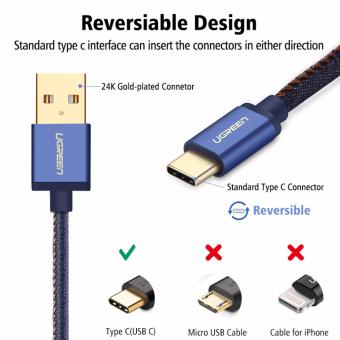 UGREEN Type C Cable Denim Braided Sync And Fast Charging Data Cablefor Android Mobile Phone - 2M - Intl May 2018 - 4 UGREEN Type C Cable Denim Braided Sync and Fast Charging Data Cablefor Android Mobile Phone - 2M - intl - 4
