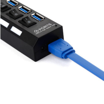 USB 3.0 7 Port Hub High Super Speed Adater Cable With Switch For June 2018 - 3 USB 3.0 7 Port Hub High Super Speed Adater Cable With Switch for - 3