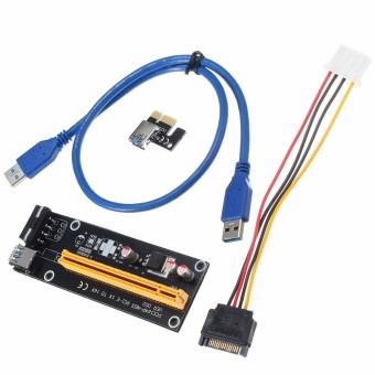 USB 3.0 PCI-E Express 1x To 16x Extender Riser Card Adapter Power Cable Mining June 2018 - 2 USB 3.0 PCI-E Express 1x To 16x Extender Riser Card Adapter Power Cable Mining - 2