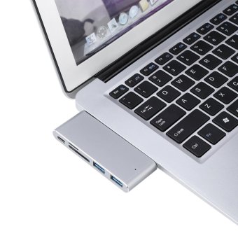 USB-C 3.1 Multi-port Hub Adapter 2 USB3.0 Ports Type-C PD SD/TF Card Reader For MACBOOK(Grey) - Intl June 2018 - 2 USB-C 3.1 Multi-port Hub Adapter 2 USB3.0 Ports Type-C PD SD/TF Card Reader for MACBOOK(Grey) - intl - 2