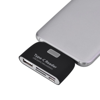 USB3.1 Type-C To USB 2.0 OTG Hub SD / TF Micro SD (HC) Card Readerwith Micro USB Port (Black) - Intl June 2018 - 3 USB3.1 Type-C to USB 2.0 OTG Hub SD / TF Micro SD (HC) Card Readerwith Micro USB Port (Black) - intl - 3
