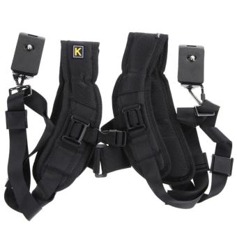 VAKIND Quick Rapid Double Dual Shoulder Sling Belt Strap For TwoDSLR Digital Camera (Black) - Intl June 2018 - 5 VAKIND Quick Rapid Double Dual Shoulder Sling Belt Strap for TwoDSLR Digital Camera (Black) - intl - 5