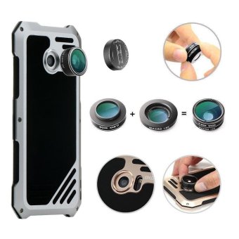 VIKING For Samsung Galaxy S7 Edge G935 Shockproof Aluminum Case With 3 In 1 Camera Lens Kit - Silver - Intl June 2018 - 5 VIKING for Samsung Galaxy S7 edge G935 Shockproof Aluminum Case with 3 in 1 Camera Lens Kit - Silver - intl - 5