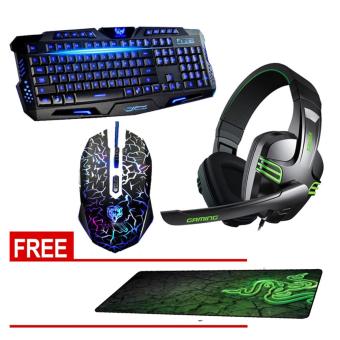 VORTEX Gaming Keyboard, Headset and USB LED Mouse Bundle with Free ...