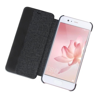 Window View Flip Cover PU Leather Hard Back Case For Huawei P10(Black) - Intl June 2018 - 4 Window View Flip Cover PU Leather Hard Back Case for Huawei P10(Black) - intl - 4