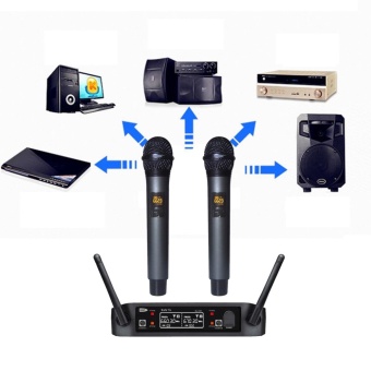Wireless UHF Professional Microphone 2-Channel Dual LCD Handheld Mic System Kits US PLUG - Intl July 2018 - 3 Wireless UHF Professional Microphone 2-Channel Dual LCD Handheld Mic System Kits US PLUG - intl - 3
