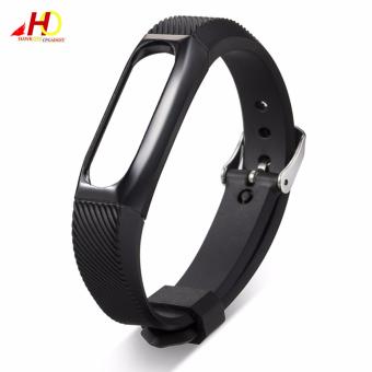 Wristband Band Strap + Metal Case Cover For Xiaomi Mi Band 2 Bracelet (Black) June 2018 - 3 Wristband Band Strap + Metal Case Cover For Xiaomi Mi Band 2 Bracelet (Black) - 3