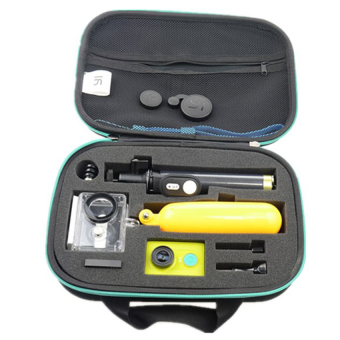 Xiaomi Yi Action Camera High Quality Shock-proof Storage Bag(Black/Cyan) April 2018 - 5 Xiaomi Yi Action Camera High Quality Shock-proof Storage Bag(Black/Cyan) - 5