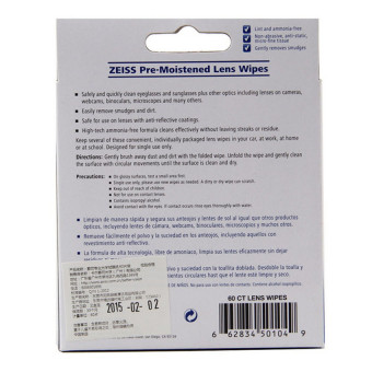 Zeiss Pre-Moistened Lens Screen Optical Camera Cleaning Cloth Wipes60Pcs In Box June 2018 - 4 Zeiss Pre-Moistened Lens Screen Optical Camera Cleaning Cloth Wipes60Pcs In Box - 4