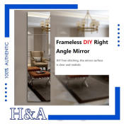 H&A HD Self-Adhesive Square Glass Mirror Wall Decor