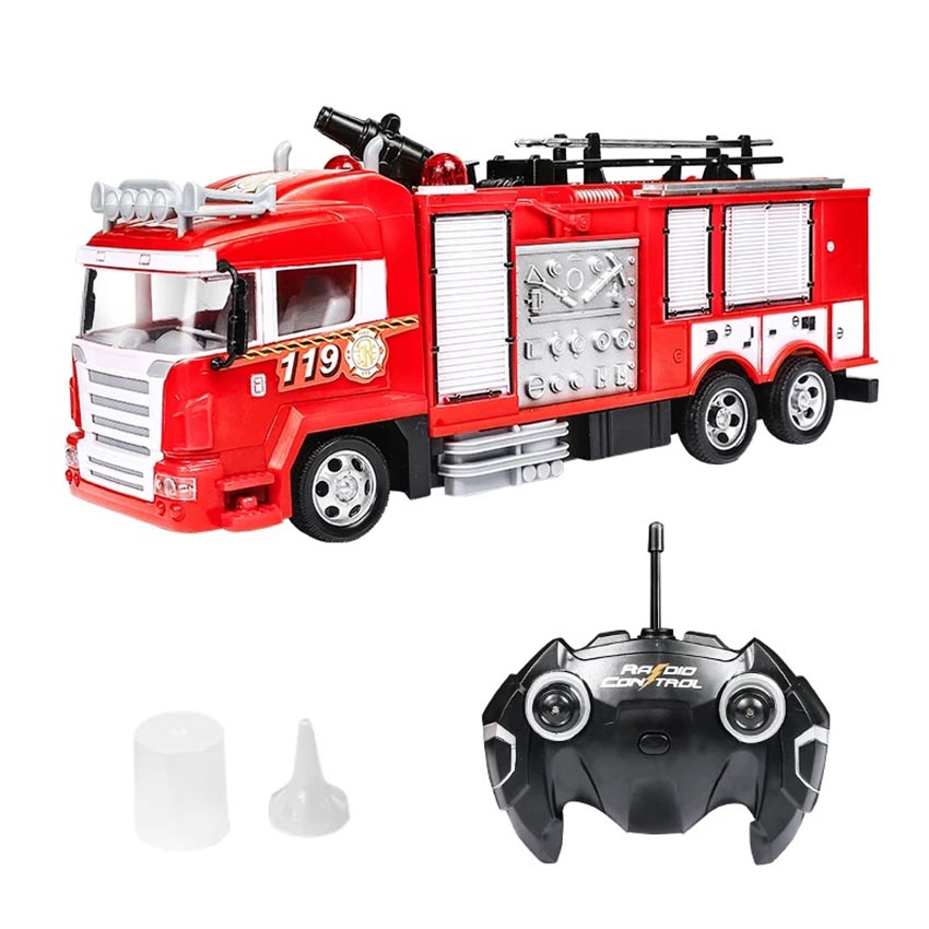 Same Day Shipping Rc Rescue Fire Engine Toy Truck Radio Control Rc Fire Truck with Working Water Pump Shoots and Squirts Water Toys for Kids Remote Fire Truck Lazada PH