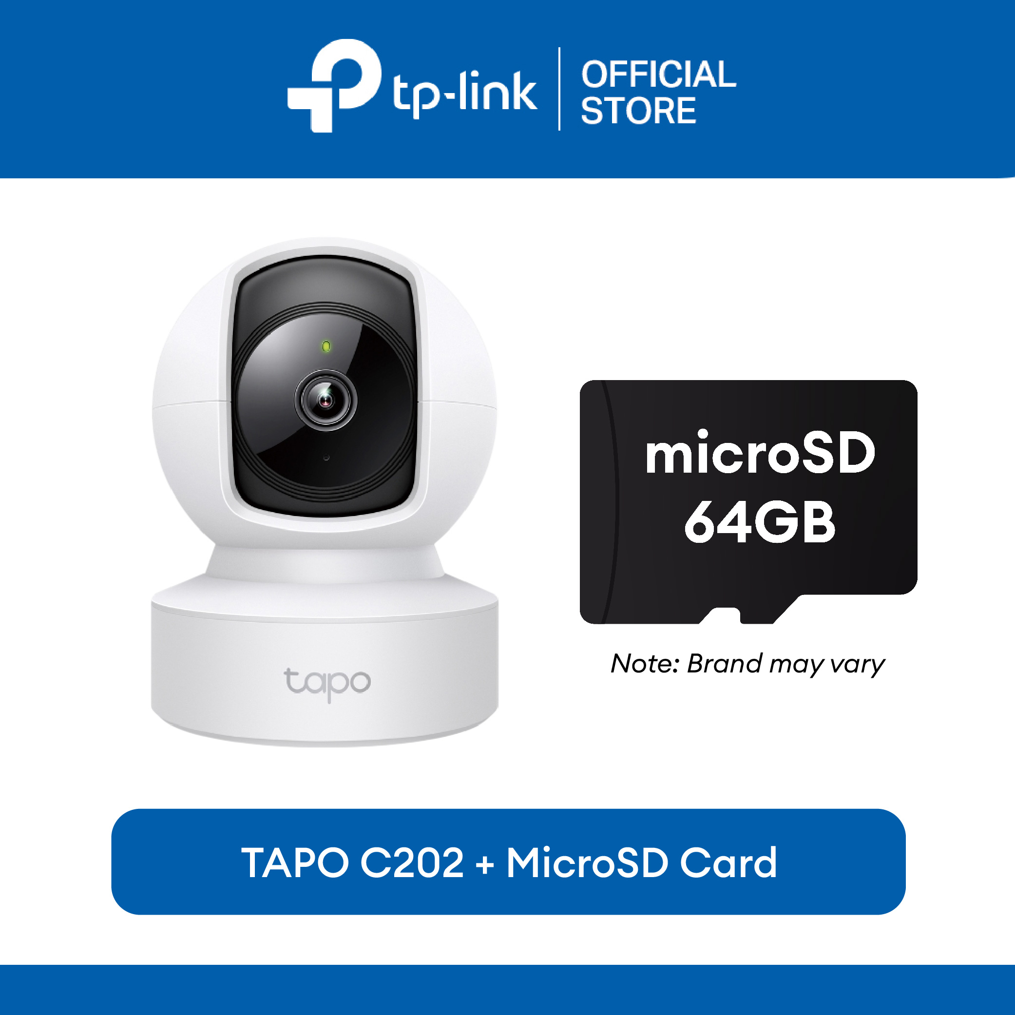 TP-Link Official Store / Tapo C202 /1080p 360 Degrees Pan/Tilt Home Indoor WiFi IP Security Cctv Sale Camera Connect to Cellphone with Mic and Speaker - Image 2