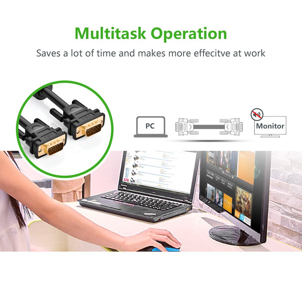 UGREEN VGA Male to Male Cable 1.5M VGA101 11630