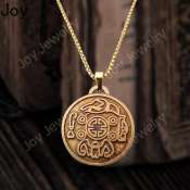 Vintage Rune Money Amulet Necklace - Attract Luck Pendant